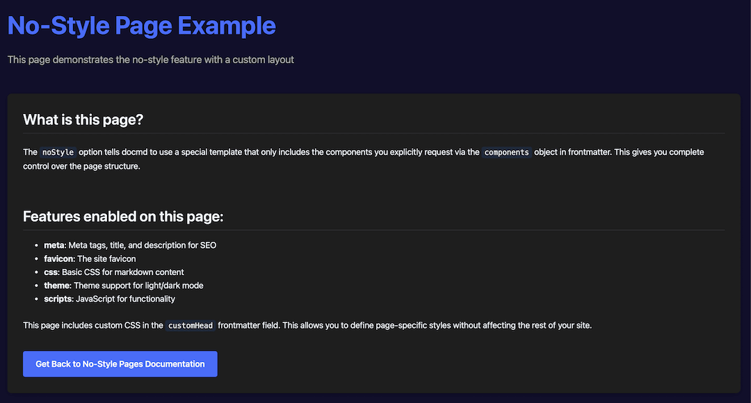 docmd documentation preview